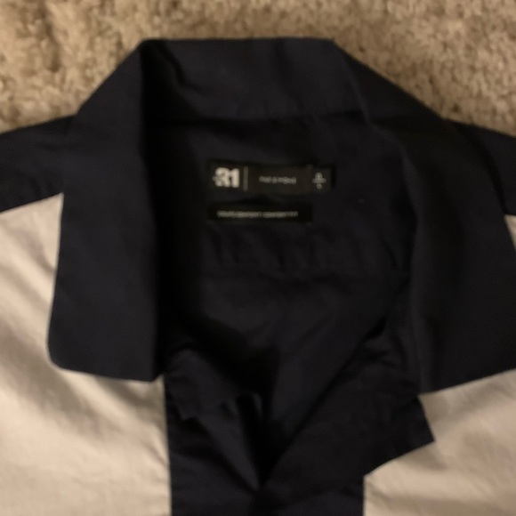 Navy Blue Bowler Shirt US L - Picture 2 of 3